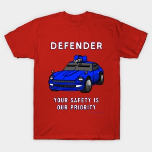 Defender, Car for the Dystopian Future. T-Shirt